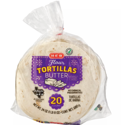 H‑E‑B Butter Flour Tortillas 20 ct