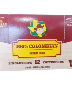 The Texan 100 % Colombian Coffee Pods 12  ea. Medium Roasted