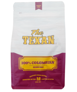 The Texan 100% Colombian Ground Coffee Bag 12 oz