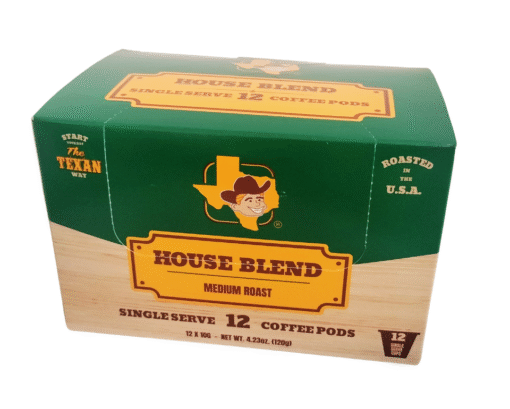 The Texan House Blend K-cups Coffee Pods 12  ea. Medium Roasted