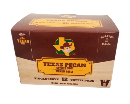 The Texan Texas Pecan Coffee Pods 12  ea. Medium Roasted